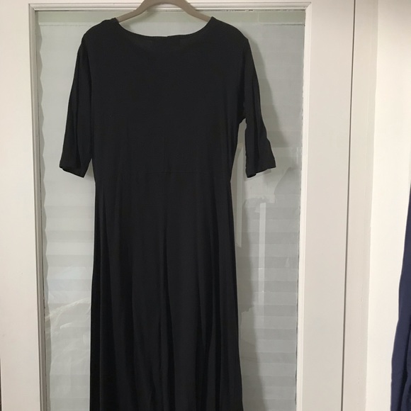 Mary Meyer Black 3/4 sleeve Maxi Dress - Picture 4 of 5